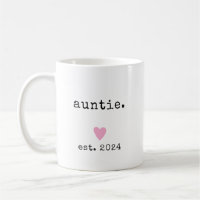 Simple Minimalist Heart Custom Year New Auntie