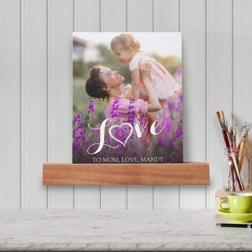 Simple Minimalist Heart Love Custom Family  Picture Ledge