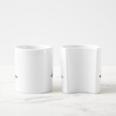 Simple minimalist His and Hers Mr and Mrs Coffee Mug Set (Side)