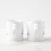 Simple minimalist His and Hers Mr and Mrs Coffee Mug Set (Handle)