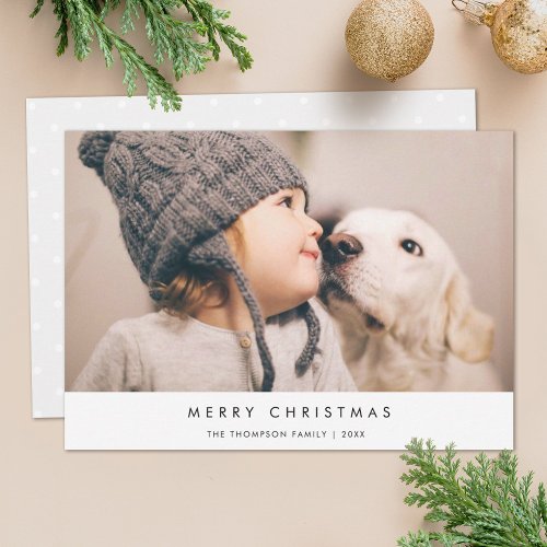 Simple Minimalist Holiday Photo Card
