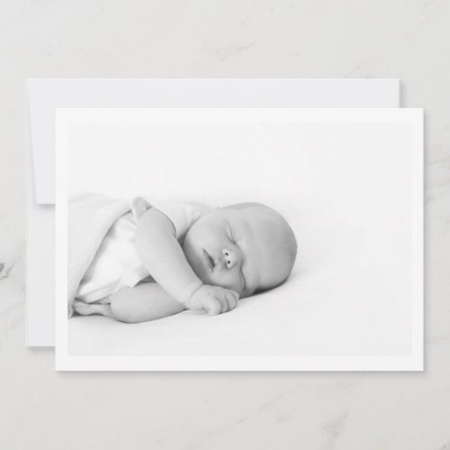 Simple Minimalist Introducing Baby Photo Birth Announcement