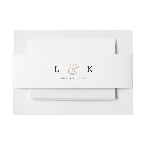 Simple Minimalist Invitation Belly Band