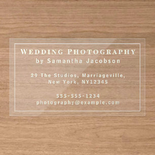 Simple Minimalist Ivory Text Personalized Clear Business Cards