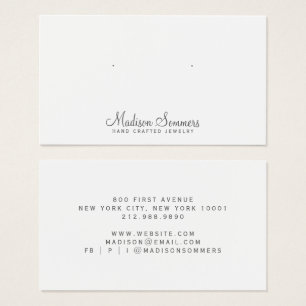 Simple Minimalist Jewelry Display Cards