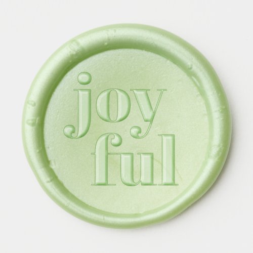 Simple Minimalist Joyful Holiday Message Wax Seal Sticker