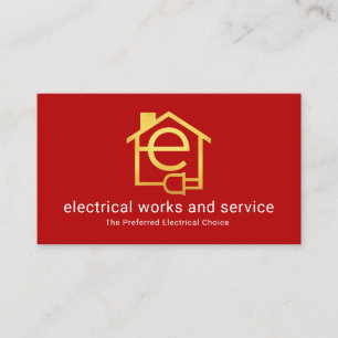 Simple Minimalist Letter-e Home Circuit Business Card