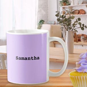 Simple Minimalist Lilac Name Coffee Mug