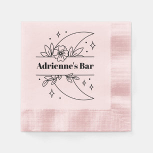 Simple Minimalist Logo Beverage Napkins