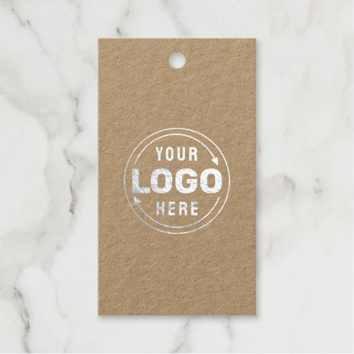 Simple Minimalist Logo Business Price Foil Gift Tags