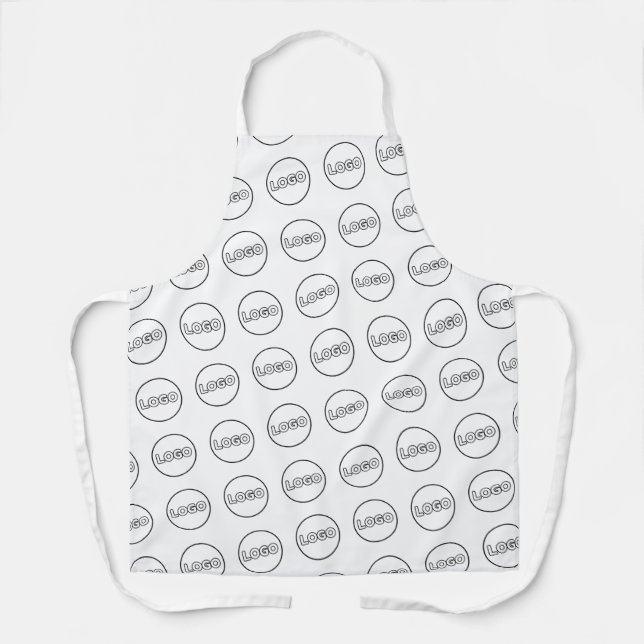 Simple minimalist logo Modern Promotional Business Apron (Front)