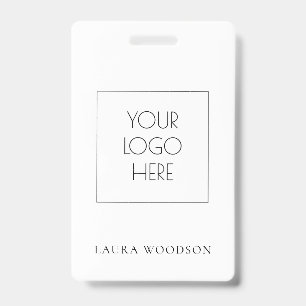 Simple Minimalist Logo Name  Badge