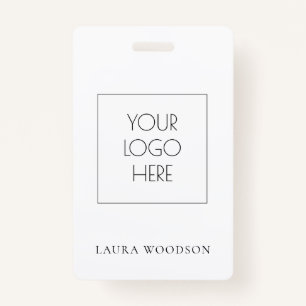 Simple Minimalist Logo Name Badge