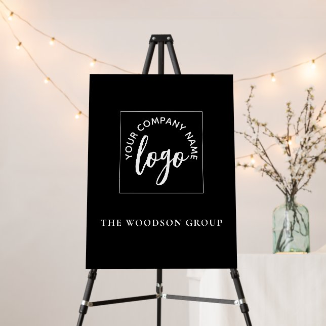 Simple Minimalist Logo Name Black Foam Board (In Situ (Stand))