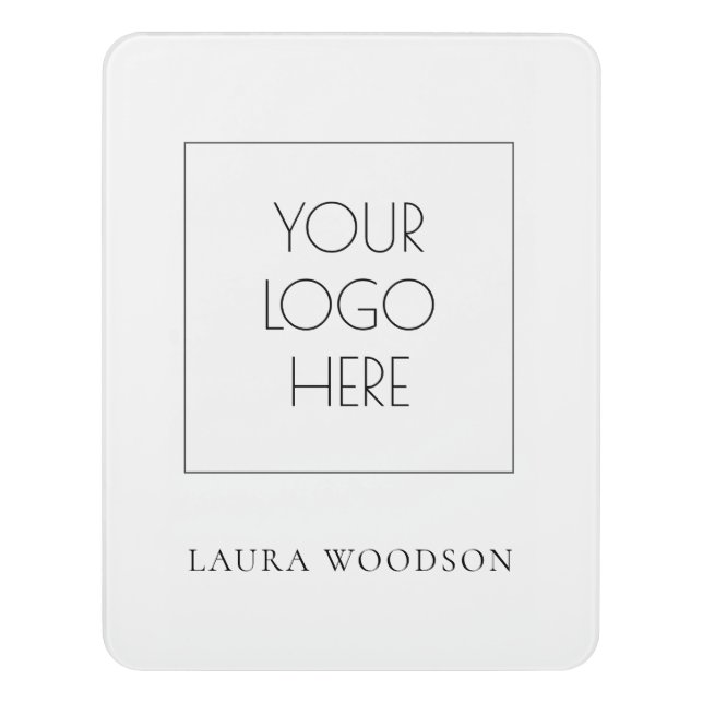 Simple Minimalist Logo Name  Door Sign (Contemporary Vert)