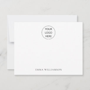 Simple Minimalist Logo Name Note Card