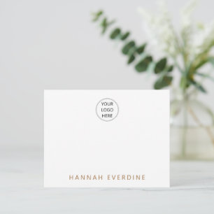 Simple Minimalist Logo Name Note Card