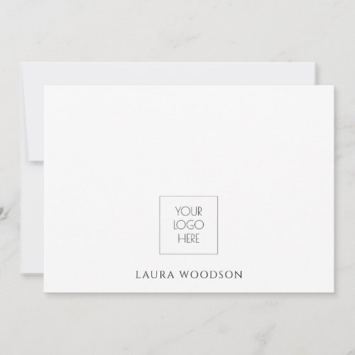 Simple Minimalist Logo Name  Note Card