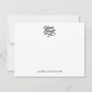 Simple Minimalist Logo Name Note Card