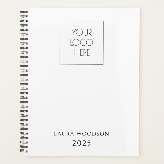 Simple Minimalist Logo Name  Planner (Front)