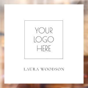 Simple Minimalist Logo Name  Window Cling