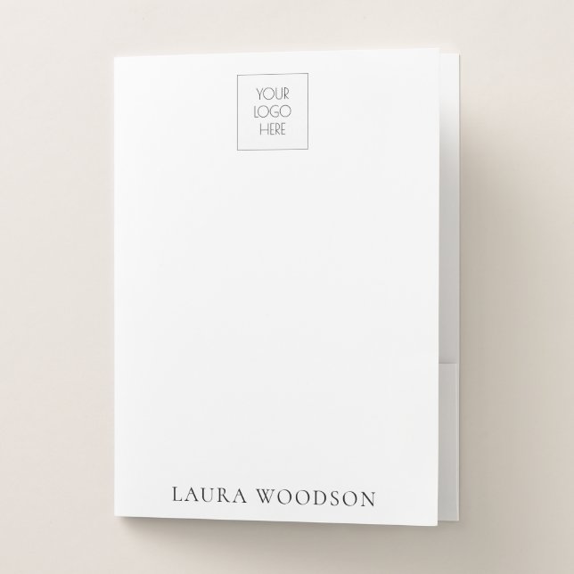 Simple Minimalist Logo  Pocket Folder (Front)