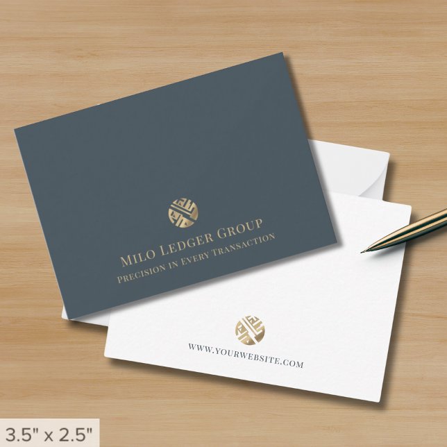 Simple Minimalist Luxury Logo  Note Card (Creator Uploaded)