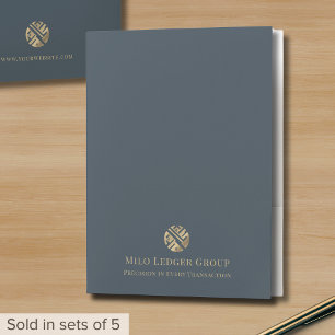 Simple Minimalist Luxury Logo Pocket Folder