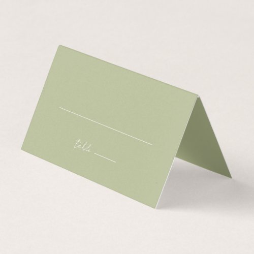 Simple Minimalist Mint Green Wedding Place Card