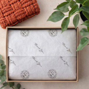 Simple Minimalist Modern Black And White Tissue Paper