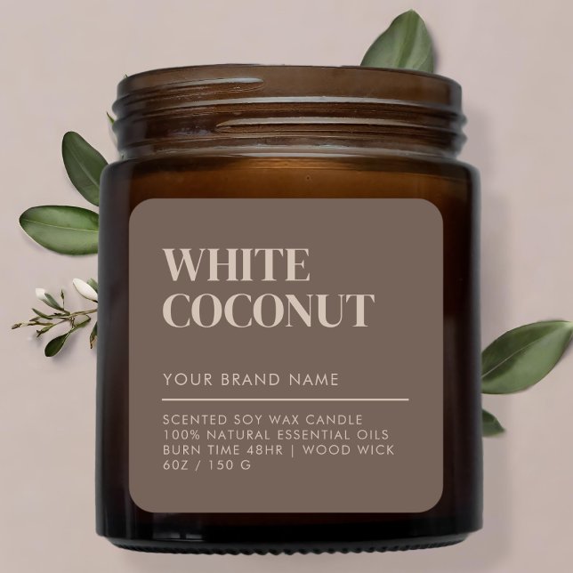 Simple minimalist modern candle food product label (Creator Uploaded)
