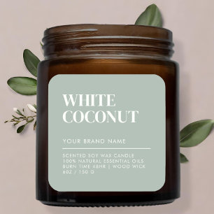 Simple minimalist modern candle food product label