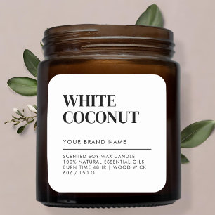 Simple minimalist modern candle food product label