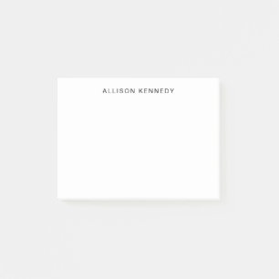 Simple Minimalist Modern Classic Basic Black Gray Post-it Notes