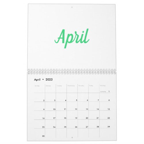 Simple Minimalist Modern Colorful Calendar 2023