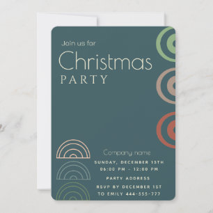 Simple minimalist modern corporate Christmas Invitation