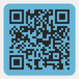 Simple Minimalist Modern Customize QR Code Square Sticker