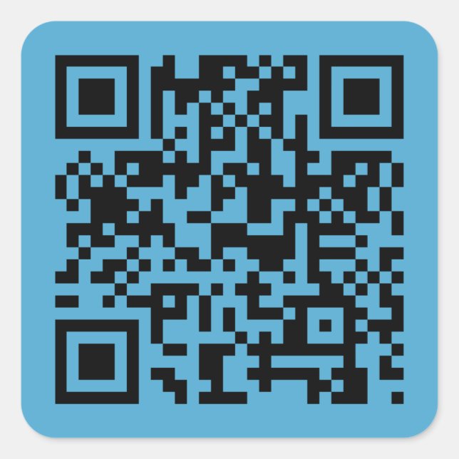 Simple Minimalist Modern Customize QR Code Square Sticker (Front)