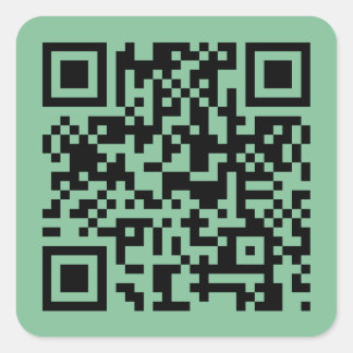 Simple Minimalist Modern Customize QR Code Square Sticker