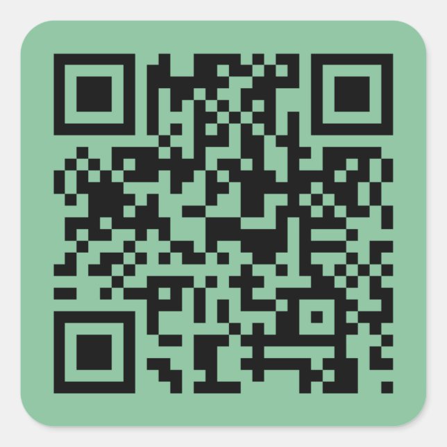 Simple Minimalist Modern Customize QR Code Square Sticker (Front)