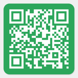 Simple Minimalist Modern Customize QR Code Square Sticker