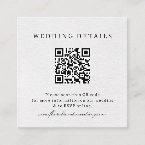 Simple Minimalist Modern Eucalyptus Olive Wedding  Enclosure Card