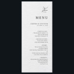 Simple Minimalist Modern Eucalyptus Olive Wedding Menu<br><div class="desc">Simple Minimalist Black and White Modern Wedding Menu with eucalyptus leaves and olives. Please find more matching designs and variations from my "blissweddingpaperie" store. And feel free to contact me for further customization or matching items.</div>