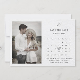 Simple Minimalist Modern Eucalyptus Olive Wedding Save The Date