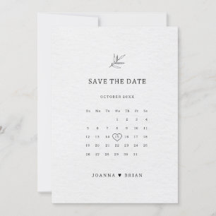 Simple Minimalist Modern Eucalyptus Olive Wedding  Save The Date