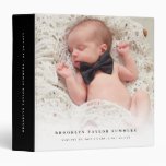 Simple Minimalist Modern New Baby First Year Photo 3 Ring Binder