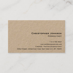 Simple Minimalist Modern Professional Brown Kraft Business Card