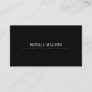 simple minimalist modern professional plain black business card