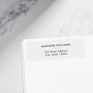 Simple Minimalist Modern Return Address Label