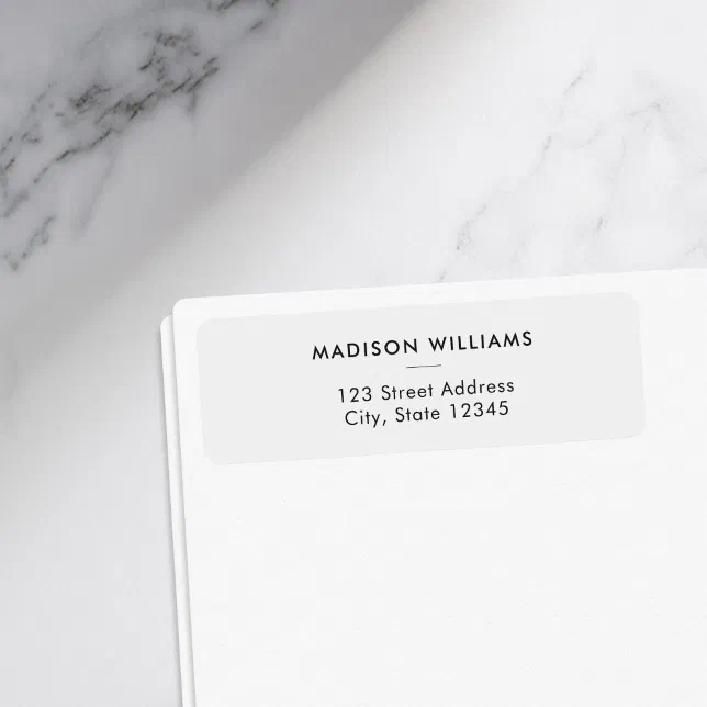 Basic Return Address Labels Simple Minimalist Modern Return Address Label | Zazzle